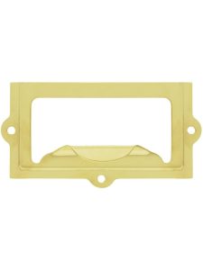 2 5/8″ Stamped Brass Label Holder With Choice of Finish  |  Label Holders & Pulls Knobs & Pulls Label Holders & Pulls