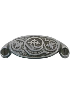 3 1/4″ Decorative Iron Bin Pull With Antique Pewter Finish – 2 7/8″ Center-to-Center  |  Bin Pulls Bin Pulls Bin Pulls