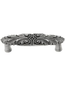 Acanthus Drawer Pull – 3″ Center to Center  |  Pulls Knobs & Pulls Antique Brass/Antique Pewter/Brite Brass/Satin Nickel