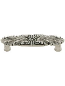 Acanthus Drawer Pull – 3″ Center to Center  |  Pulls Knobs & Pulls Antique Brass/Antique Pewter/Brite Brass/Satin Nickel