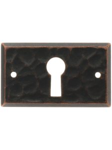 Arts & Crafts Keyhole Cover in Oil-Rubbed Bronze  |  Keyhole Covers Keyhole Covers Keyhole Covers