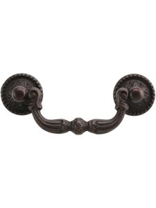 Beaded Flower Post Bail Pull – 2 1/2″ Center-to-Center  |  Bail Pulls Bail Pulls Antique Brass Dark/Oil Rubbed Bronze