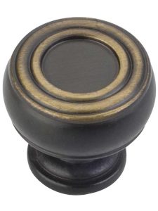 Bremen 2 Ringed Cabinet Knob – 1 3/16″ Diameter  |  Knobs Knobs Antique Brushed Satin Brass/Brushed Oil Rubbed Bronze/Distressed Oil Rubbed Bronze/Gunmetal/Polished Nickel/Satin Nickel