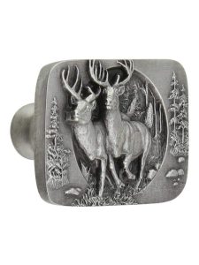 Bucks on the Run Cabinet Knob  |  Knobs Knobs Antique Brass/Antique Copper/Antique Pewter