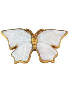 Butterfly Pull with Mother-of-Pearl Inlay – 2 1/4″ x 2 15/16″  |  Pulls Knobs & Pulls Paris Brass