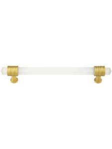 Chrysalis Frosted Glass Pull – 6 5/16-Inch Center-to-Center  |  Pulls Knobs & Pulls Pulls