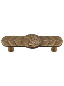 Cockatoo Horizontal Pull – Right Hand – 3″ Center-to-Center  |  Pulls Knobs & Pulls Antique Brass/Antique Pewter