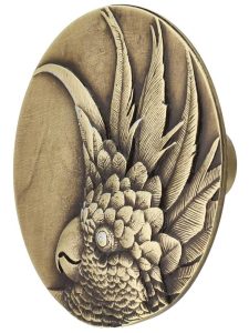 Cockatoo Large Knob – Right Hand  |  Knobs Knobs Antique Brass/Antique Pewter