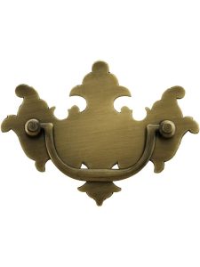 Colonial Chippendale Brass Bail Pull – 2 1/2-Inch Center-to-Center  |  Bail Pulls Bail Pulls Antique Brass/Un-Lacquered Brass