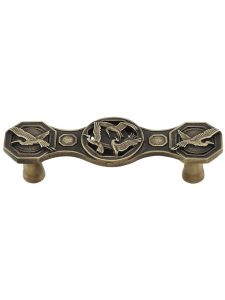 Crane Dance Drawer Pull – 3″ Center-to-Center  |  Pulls Knobs & Pulls Antique Brass/Antique Pewter/Brite Brass