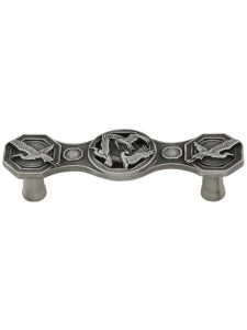 Crane Dance Drawer Pull – 3″ Center-to-Center  |  Pulls Knobs & Pulls Antique Brass/Antique Pewter/Brite Brass