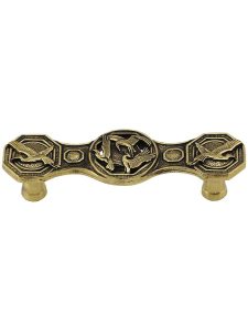 Crane Dance Drawer Pull – 3″ Center-to-Center  |  Pulls Knobs & Pulls Antique Brass/Antique Pewter/Brite Brass