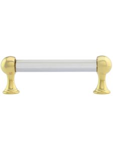 Crystal Handle Pull – 3 3/4″ Center-to-Center  |  Pulls Knobs & Pulls Antique Brass/Antique Pewter/Polished Brass/Polished Chrome/Polished Nickel/Satin Nickel/Timeless Bronze