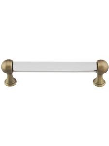 Crystal Handle Pull – 5″ Center-to-Center  |  Pulls Knobs & Pulls Antique Brass/Antique Pewter/Polished Brass/Polished Chrome/Polished Nickel/Satin Nickel/Timeless Bronze