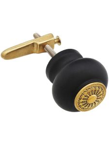 Cupboard Turn with Large Ebonized Wood Knob  |  Knobs Knobs Knobs