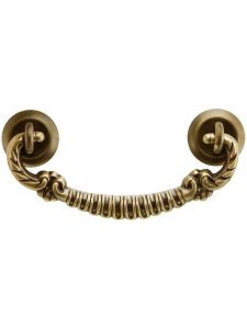 Decorative Cast Brass Bail Pull in Antique-by-Hand – 3″ Center-to-Center  |  Bail Pulls Bail Pulls Bail Pulls