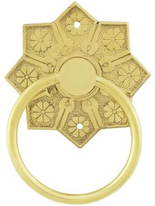 Eastlake Star Pattern Ring Pull  |  Ring Pulls Knobs & Pulls Antique Brass/Polished Nickel/Un-Lacquered Brass