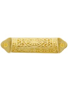 Egg & Dart Bin Pull In Unlacquered Cast Brass – 3″ Center-to-Center  |  Bin Pulls Bin Pulls Bin Pulls