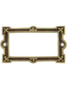 Fleur de Lis Label Holder With Choice Of Finish  |  Label Holders & Pulls Knobs & Pulls Antique Brass/Polished Brass