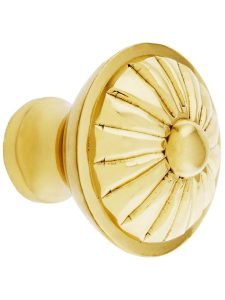 Fluted Brass Cabinet Knob – 1 1/4″ Diameter  |  Knobs Knobs Knobs