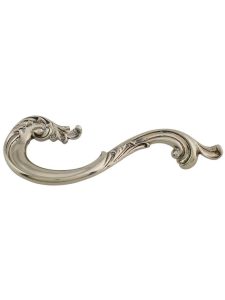 French Court Left-Hand Drawer Pull – 3 1/2″ Center-to-Center  |  Pulls Knobs & Pulls Monticello Brass/Monticello Silver/White Brass