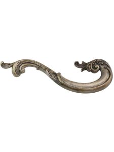 French Court Right-Hand Drawer Pull – 5″ Center-to-Center  |  Pulls Knobs & Pulls Monticello Brass/Monticello Silver/White Brass