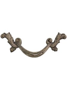 French Court Swag Drawer Pull – 3 1/2″ Center-to-Center  |  Pulls Knobs & Pulls Monticello Brass/Monticello Silver/White Brass