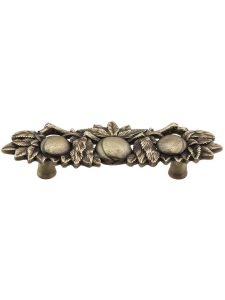 Georgia Peach Drawer Pull – 3″ Center-to-Center  |  Pulls Knobs & Pulls Antique Brass/Antique Pewter/Hand Tinted Antique Pewter