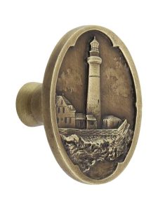 Guiding Lighthouse Cabinet Knob  |  Knobs Knobs Antique Brass/Antique Pewter/Brite Brass