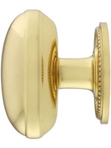 Homestead Cabinet Knob – 1 1/8″ x 1 3/4″ with Rope Rosette  |  Knobs Knobs Antique Brass/Antique Pewter/Polished Brass/Polished Chrome/Polished Nickel/Satin Brass/Satin Nickel/Timeless Bronze/Un-Lacquered Brass