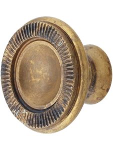 Knurled Edge Cabinet Knob – 1 3/16″ Diameter  |  Knobs Knobs Antique Brass Distressed