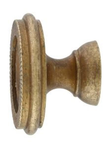 Knurled Edge Cabinet Knob – 1 3/16″ Diameter  |  Knobs Knobs Antique Brass Distressed