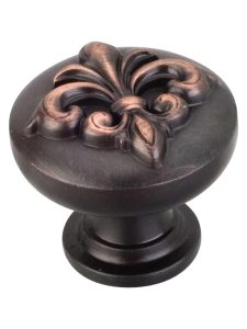 Lafayette Raised Fleur-De-Lis Cabinet Knob – 1 3/8″ Diameter  |  Knobs Knobs Antique Brushed Satin Brass/Brushed Oil Rubbed Bronze/Brushed Pewter/Satin Nickel