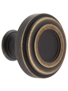 Lafayette Ringed Cabinet Knob – 1 3/8″ Diameter  |  Knobs Knobs Antique Brushed Satin Brass/Brushed Oil Rubbed Bronze/Brushed Pewter/Satin Nickel