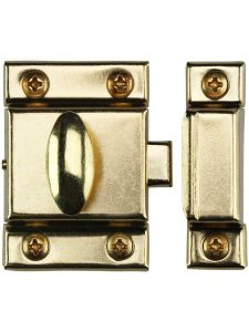 Large Stamped Steel Cabinet Latch With Plated Finish  |  Turn Style Cabinet Latches Cabinet Latches Antique Brass/Antique Copper/Bright Brass/Oil-Rubbed Bronze/Polished Nickel