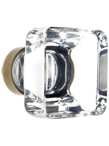 Lido Crystal Glass Cabinet Knob – 1 3/8″ Square  |  Knobs Knobs Antique Brass/Antique Pewter/Matte Black/Oil-Rubbed Bronze/Polished Brass/Polished Chrome/Polished Nickel/Satin Brass/Satin Nickel