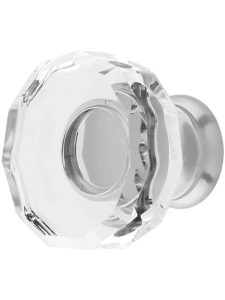 Lowell Crystal-Glass Cabinet Knob – 1 3/8″ Diameter  |  Knobs Knobs Antique Brass/Antique Pewter/Matte Black/Oil-Rubbed Bronze/Polished Brass/Polished Chrome/Polished Nickel/Satin Brass/Satin Nickel