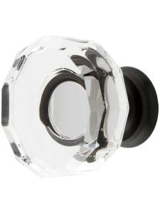 Lowell Crystal-Glass Cabinet Knob – 1 3/8″ Diameter  |  Knobs Knobs Antique Brass/Antique Pewter/Matte Black/Oil-Rubbed Bronze/Polished Brass/Polished Chrome/Polished Nickel/Satin Brass/Satin Nickel