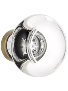 Medium Georgetown Crystal Cabinet Knob with Solid-Brass Base  |  Knobs Knobs Antique Brass/Antique Pewter/Matte Black/Oil-Rubbed Bronze/Polished Brass/Polished Chrome/Polished Nickel/Satin Brass/Satin Nickel