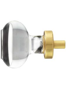 Medium Georgetown Crystal Cabinet Knob with Solid-Brass Base  |  Knobs Knobs Antique Brass/Antique Pewter/Matte Black/Oil-Rubbed Bronze/Polished Brass/Polished Chrome/Polished Nickel/Satin Brass/Satin Nickel