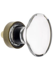 Medium Hampton Crystal Cabinet Knob with Solid-Brass Base  |  Knobs Knobs Antique Brass/Antique Pewter/Matte Black/Oil-Rubbed Bronze/Polished Brass/Polished Chrome/Polished Nickel/Satin Brass/Satin Nickel