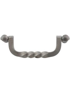 Normandy Twist Drop Pull – 4″ Center-to-Center  |  Bail Pulls Bail Pulls Antique Pewter/Matte Black