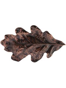 Oak Leaf Bin Pull – 3″ Center-to-Center  |  Bin Pulls Bin Pulls Antique Brass/Antique Copper/Antique Pewter/Hand Tinted Antique Brass