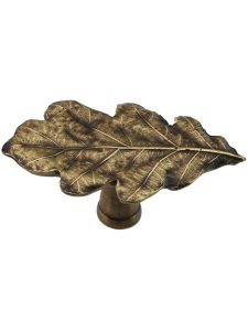 Oak Leaf Knob  |  Knobs Knobs Antique Brass/Antique Copper/Antique Pewter/Hand Tinted Antique Brass