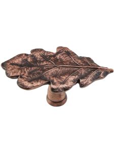 Oak Leaf Knob  |  Knobs Knobs Antique Brass/Antique Copper/Antique Pewter/Hand Tinted Antique Brass