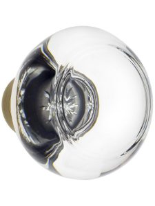 Over-Sized Georgetown Crystal Knob With Solid Brass Base  |  Knobs Knobs Antique Brass/Antique Pewter/Matte Black/Oil-Rubbed Bronze/Polished Brass/Polished Chrome/Polished Nickel/Satin Brass/Satin Nickel