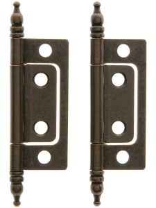 Pair of 2″ Non-Mortise Cabinet Hinges In Oil Rubbed Bronze  |  Non-Mortise Hinges Cabinet Hinges Non-Mortise Hinges