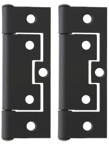 Pair of 3″ Non-Mortise Cabinet Hinges in Flat Black  |  Non-Mortise Hinges Cabinet Hinges Non-Mortise Hinges