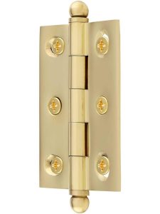 Pair of Ball Tip Cabinet Hinges – 2 1/2 x 1 3/4-Inch  |  Butt Hinges Butt Hinges Antique Brass/Brushed Nickel/Oil-Rubbed Bronze/Polished Brass/Polished Chrome/Polished Nickel/Un-Lacquered Brass