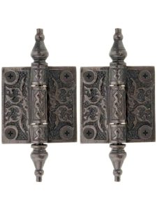 Pair of Decorative Cast Iron Cabinet Hinges – 2″ x 2″  |  Butt Hinges Butt Hinges Butt Hinges